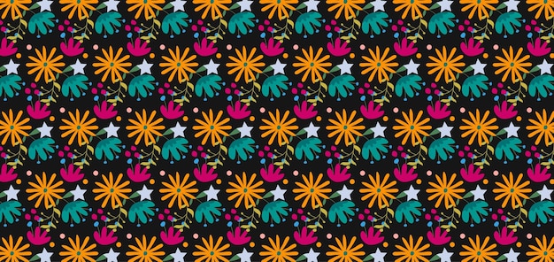 patrón floral vectorial Diseño para papel tapiz papel de envoltura tela de fondo costuras vectoriales