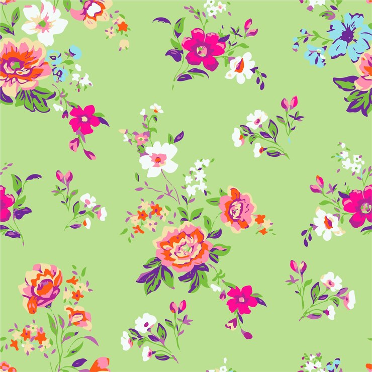 El patrón floral vibrante
