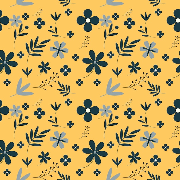 Patrón floral vintage sin costuras Patrón floril sin costuras Vector Botánico Patrón sin costuras Fondo