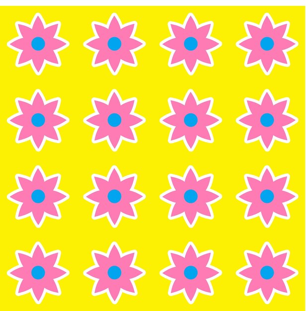 Patrón floral Y2K Fondo de flores retro funky divertido