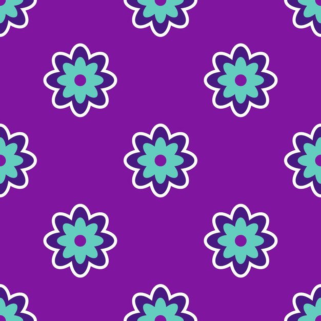 Vector patrón floral y2k fondo de flores retro funky divertido