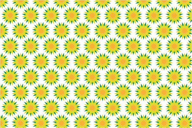 un patrón de flores amarillas y verdes en un fondo blanco