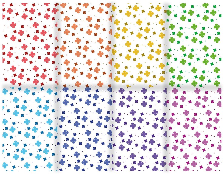 Patrón de las flores arcoiris
