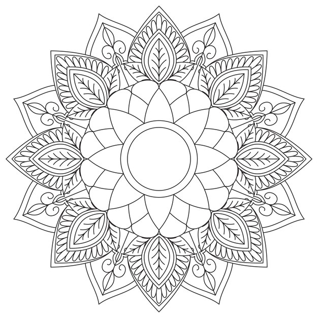 Patrón de flores para colorear página Interiores KDP