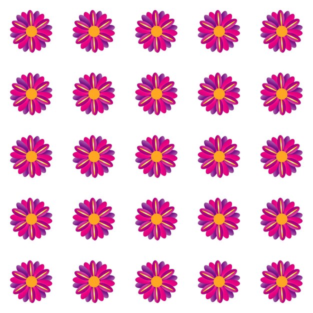 Patrón de flores de colores