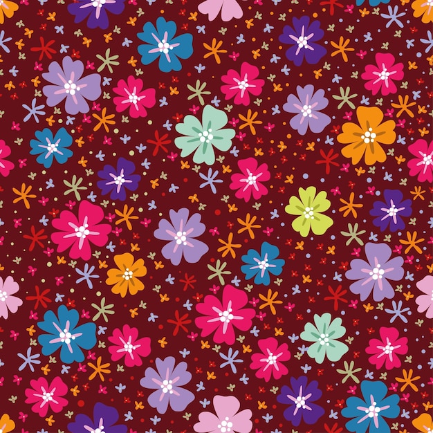 un patrón de flores coloridas con diferentes colores y diferentes colores