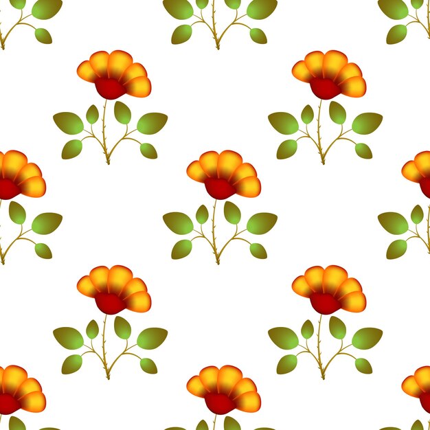 Vector patrón de flores sin costuras patrón con una hermosa flor patrón para imprimir