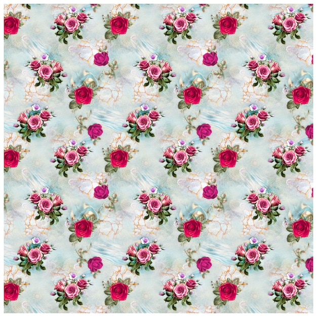 patrón de flores sin costuras sobre fondo de texturas