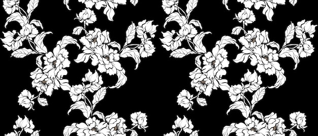 Patrón de flores sin costuras en el vector