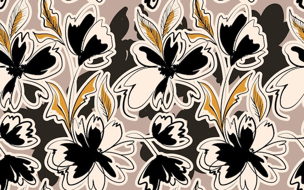 Patrón de flores sin costuras en el vector