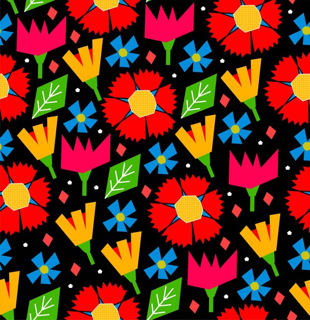 Patrón de flores sin costuras