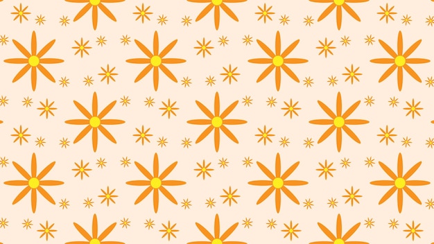Patrón de flores de fondo margarita naranja