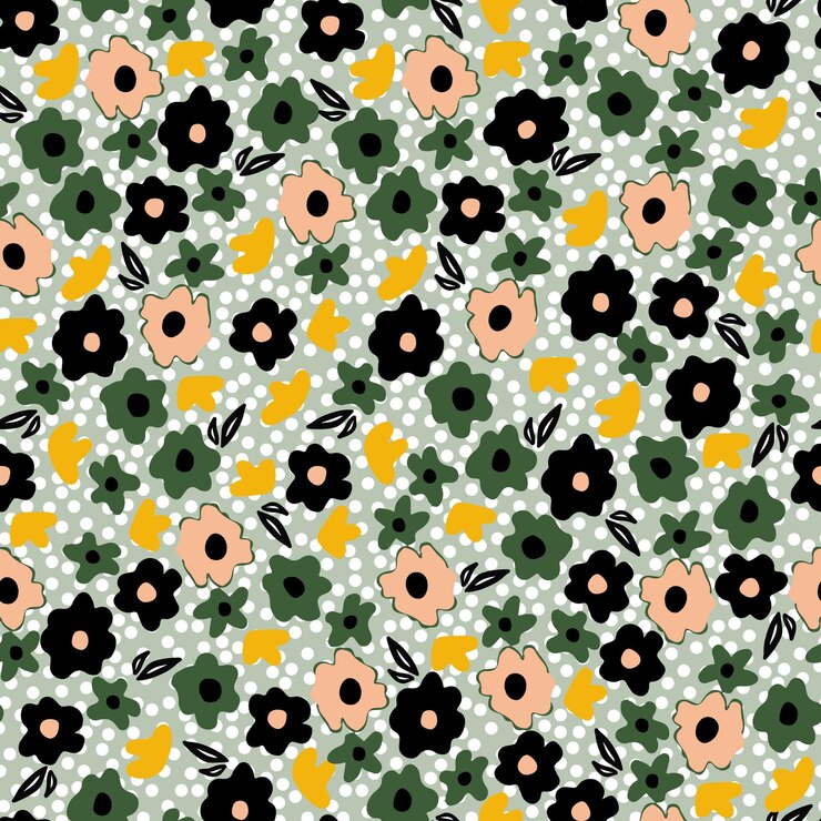 Patrón de flores hermosas flores listas para repetir en todo el diseño