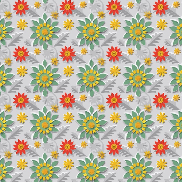 Patrón de flores con hojas ramos de flores composiciones de flores patrón floral