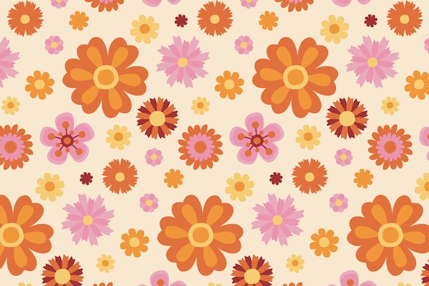 Patrón de flores maravilloso dibujado a mano