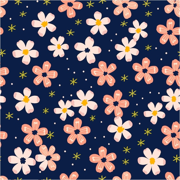 Patrón de flores de moda vector