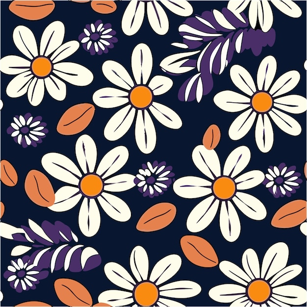 Patrón de flores de moda vector