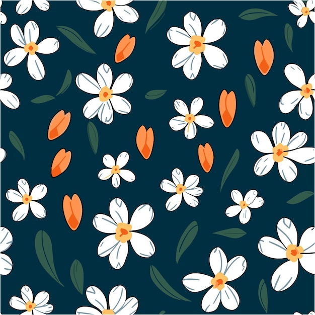 Patrón de flores de moda vector