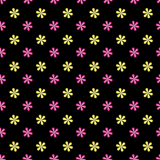 patrón de flores de neón