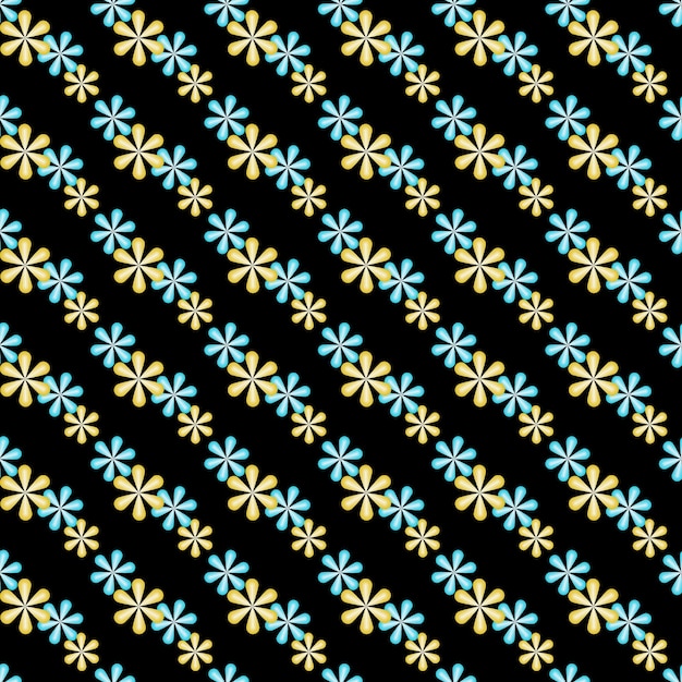 patrón de flores de neón
