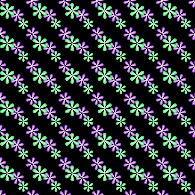 patrón de flores de neón