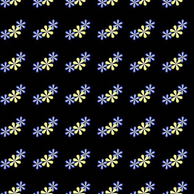 patrón de flores de neón