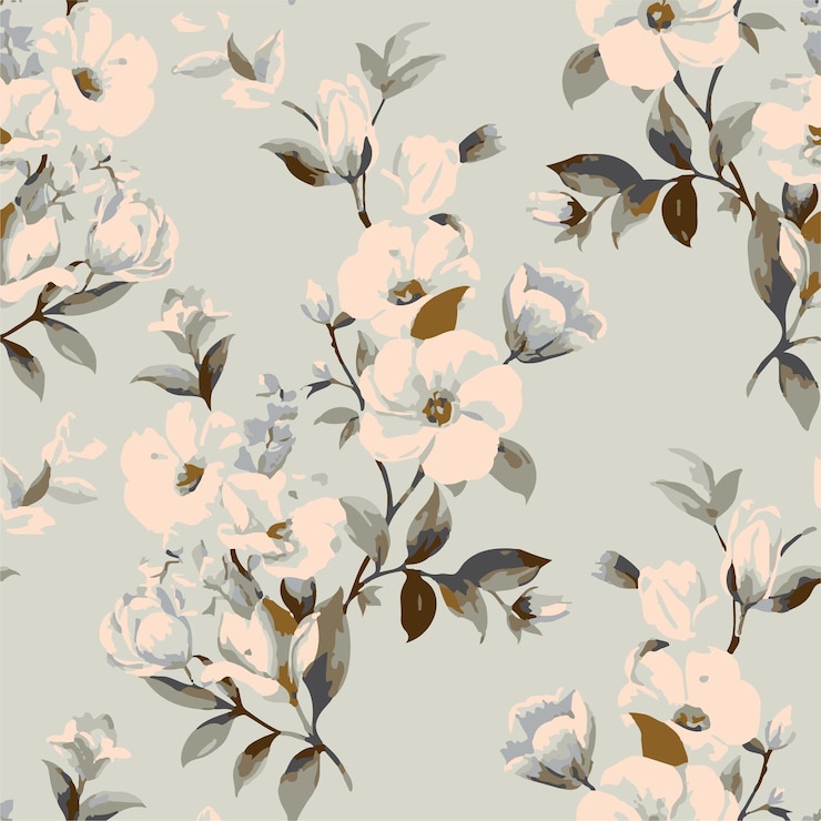 patrón de flores papel tapiz sin costuras diseño ilustración ornamento decoración