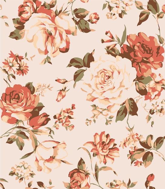patrón de flores papel tapiz sin costuras diseño ilustración ornamento decoración