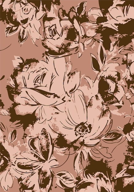 patrón de flores papel tapiz sin costuras diseño ilustración ornamento decoración