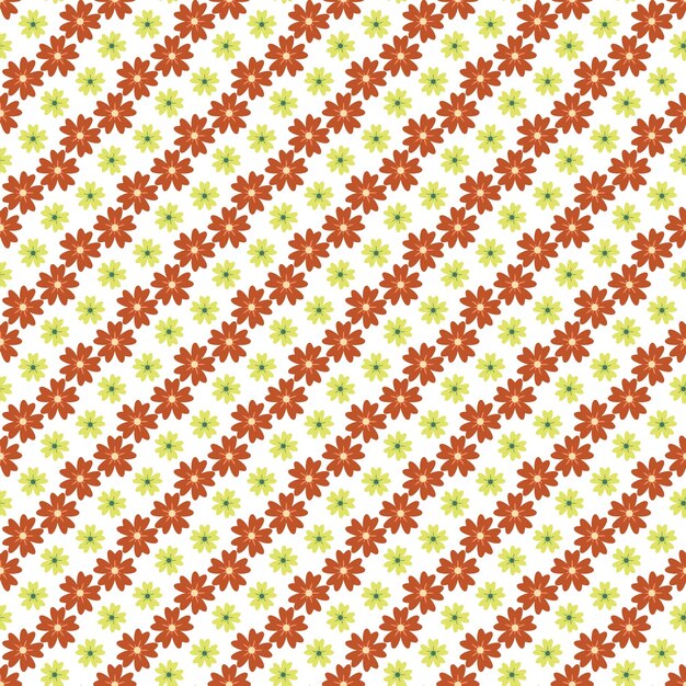 Patrón de flores pequeñas planas y coloridas de vector libre