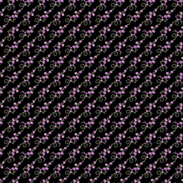 Patrón de flores pequeñas planas de vector libre