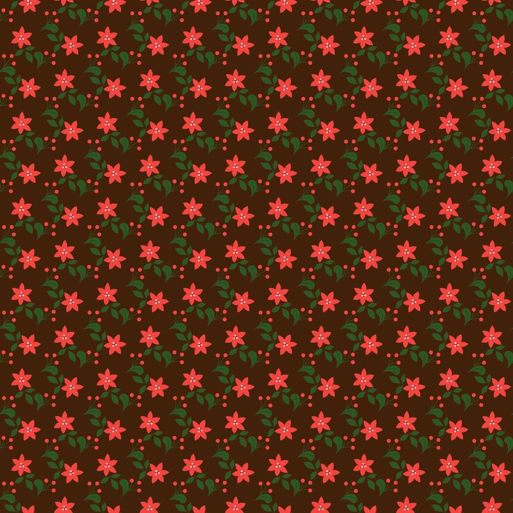 Vector patrón de flores pequeñas planas de vector libre