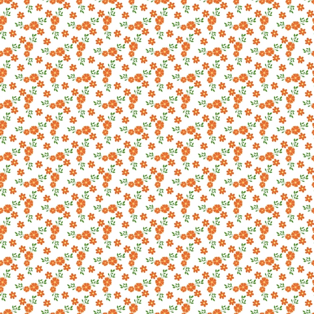 Patrón de flores pequeñas planas de vector libre