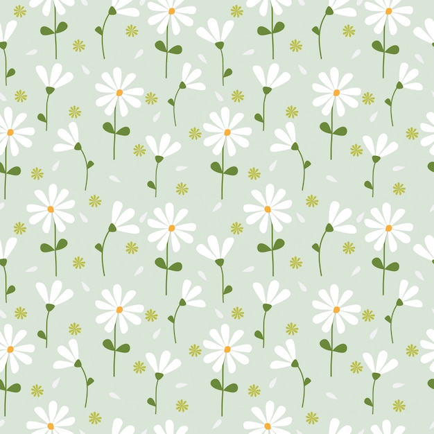 Patrón de flores de primavera lindo inconsútil