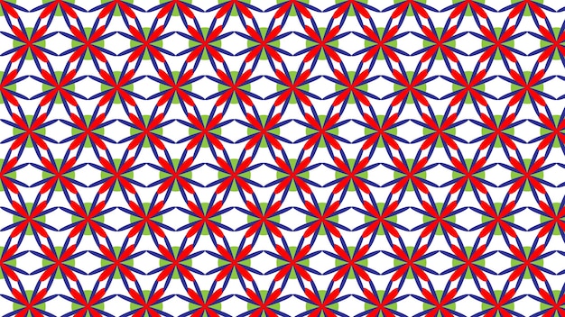 un patrón de flores rojas y azules en un fondo blanco