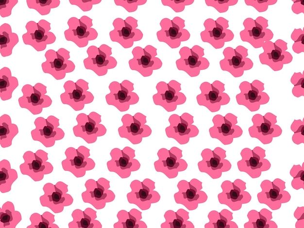 un patrón de flores rosas con un fondo blanco