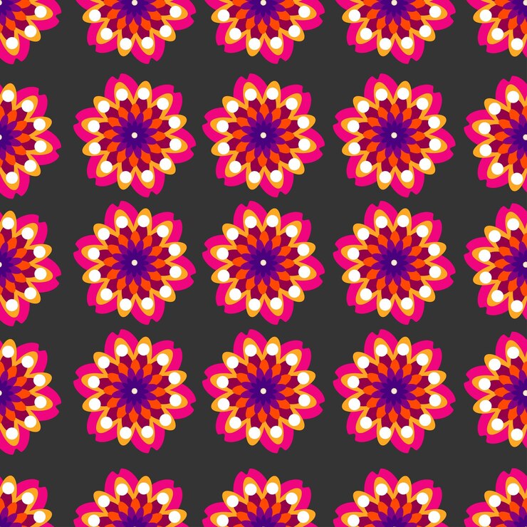 Vector patrón de flores