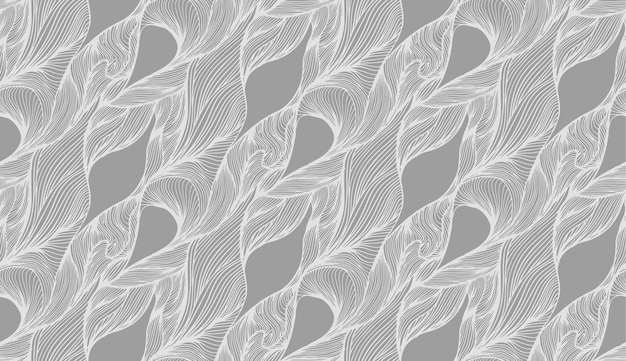 Patrón de flujo de boceto moderno. Elemento de decoración geométrica abstracta. Vector de patrón ondulado sin fisuras. Patrón de línea de onda.