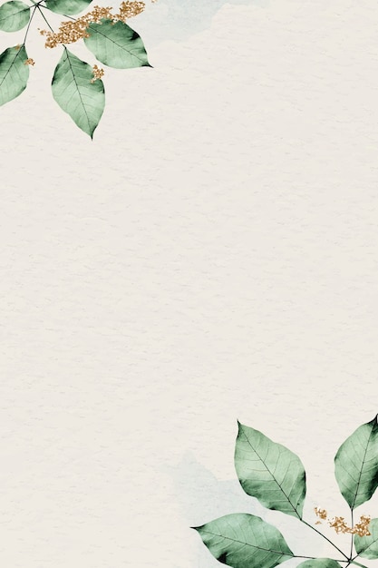 Patrón de follaje sobre fondo con textura de mármol