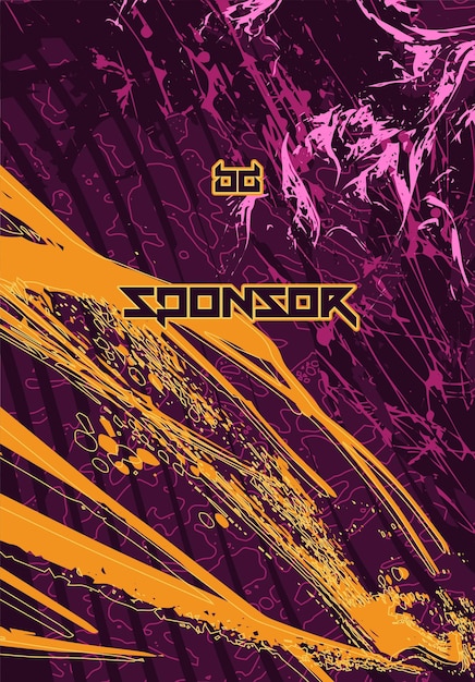 Patrón de fondo abstracto futurista para el diseño de jersey deportivo