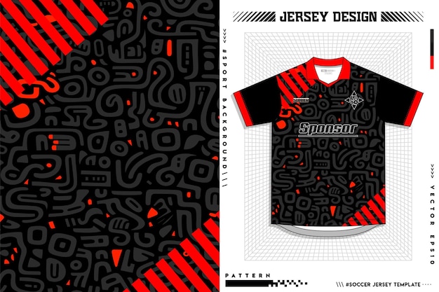 Patrón de fondo abstracto futurista vectorial para el diseño de camisetas deportivas
