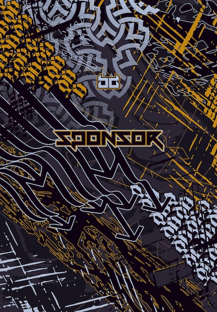 Patrón de fondo abstracto futurista vectorial para el diseño de camisetas deportivas