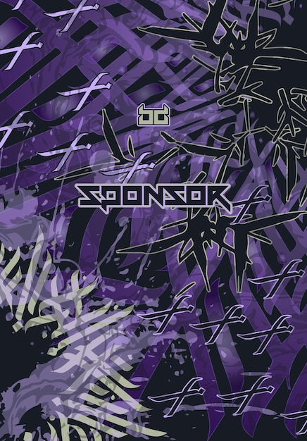 Patrón de fondo abstracto futurista vectorial para el diseño de camisetas deportivas