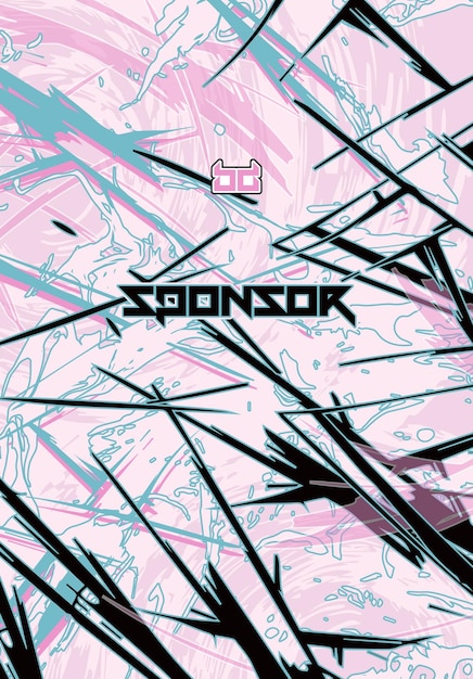Patrón de fondo abstracto futurista vectorial para el diseño de camisetas deportivas