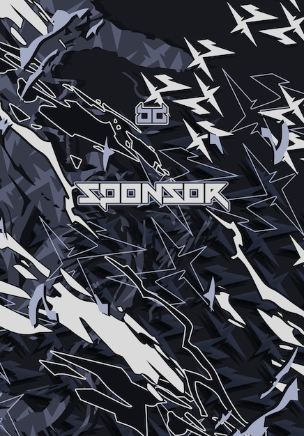 Patrón de fondo abstracto futurista vectorial para el diseño de camisetas deportivas