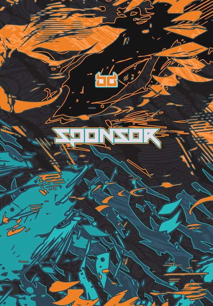 Patrón de fondo abstracto futurista vectorial para el diseño de camisetas deportivas
