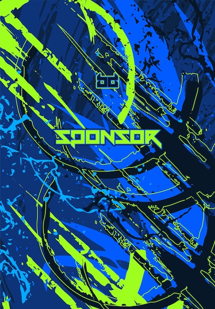 Patrón de fondo abstracto futurista vectorial para el diseño de camisetas deportivas