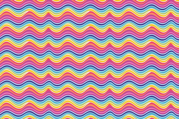Patrón de fondo abstracto con ondas de colores diseño de flujo vibrante