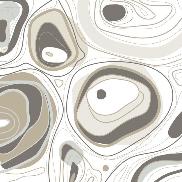 Patrón de fondo de arte de línea abstracta con formas orgánicas colores grises vectormodern diseño minimalista