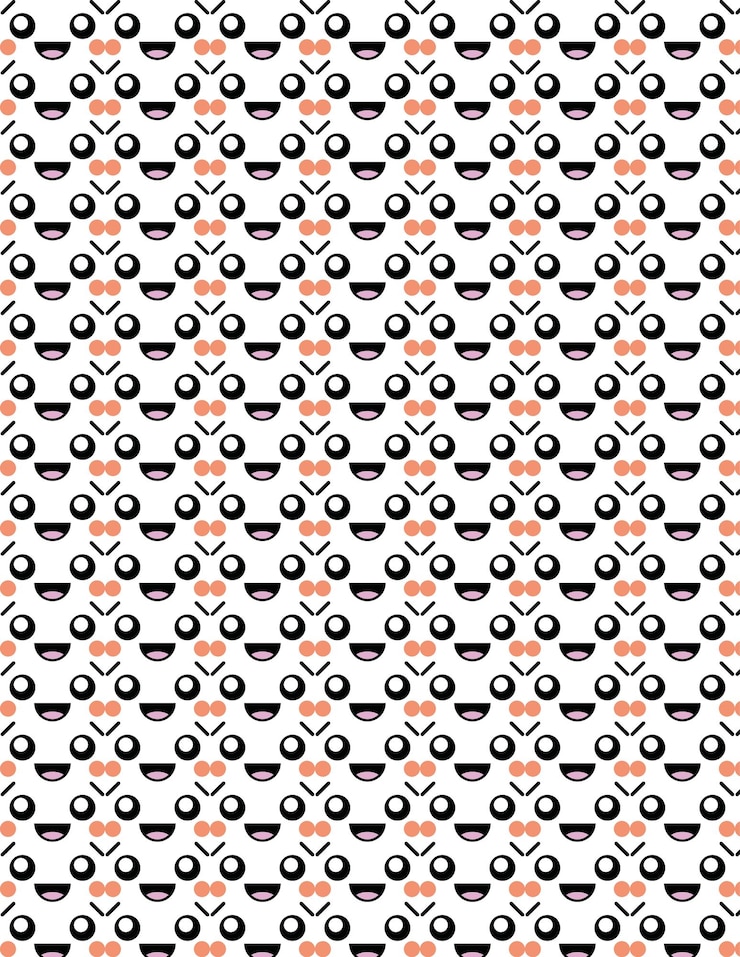 Vector patrón de fondo de caras sonrientes fondo aislado